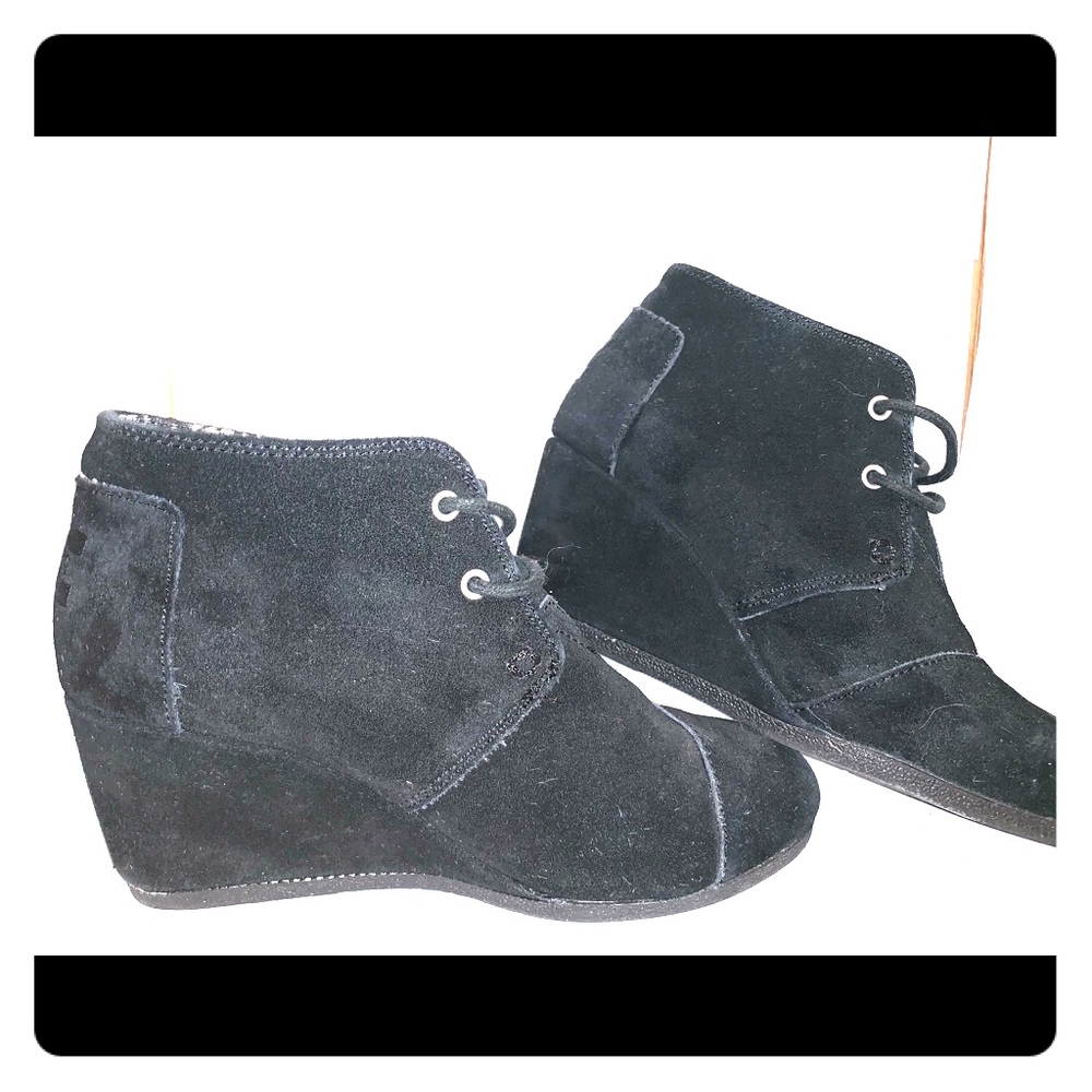 Toms Black Suede Women’s Kala Booties
